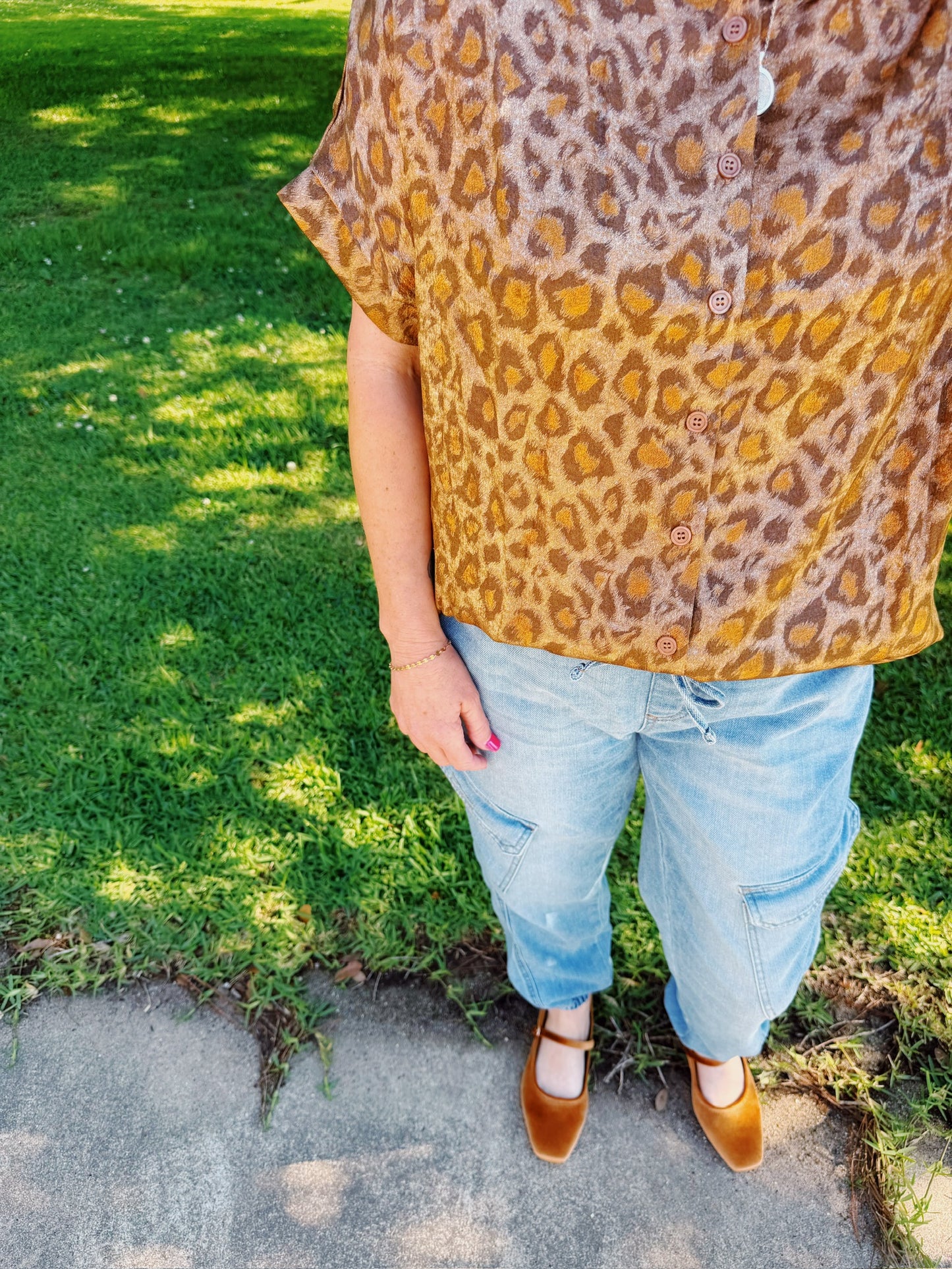 Wild About You Button Up Top