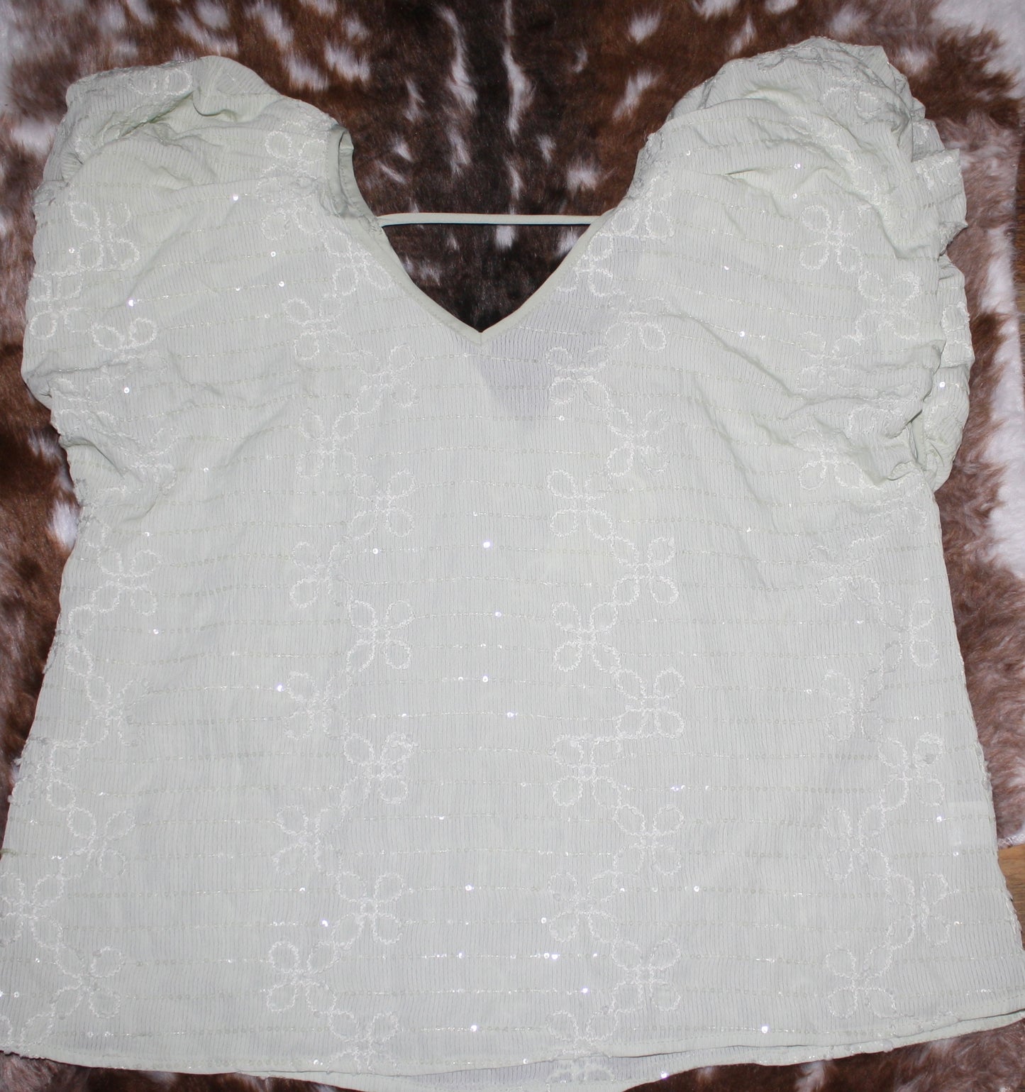 Mint Short Sleeve Blouse