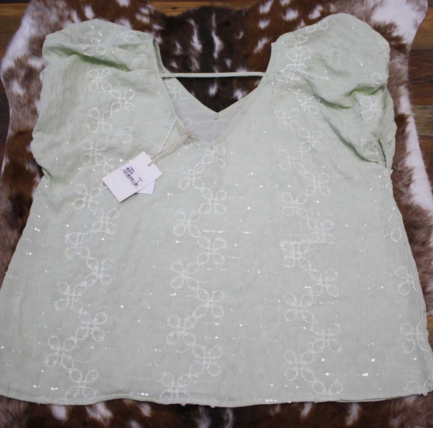 Mint Short Sleeve Blouse