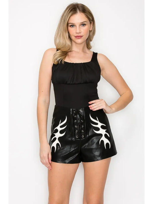 Ride The Lightning Leather Shorts