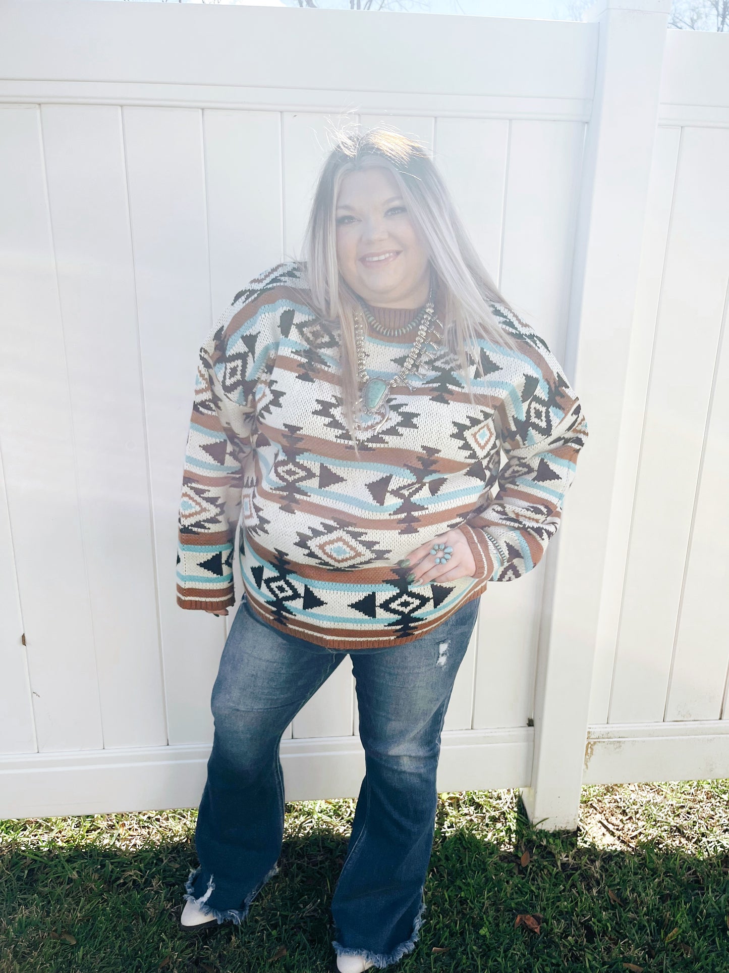 Plus Aztec Sweater