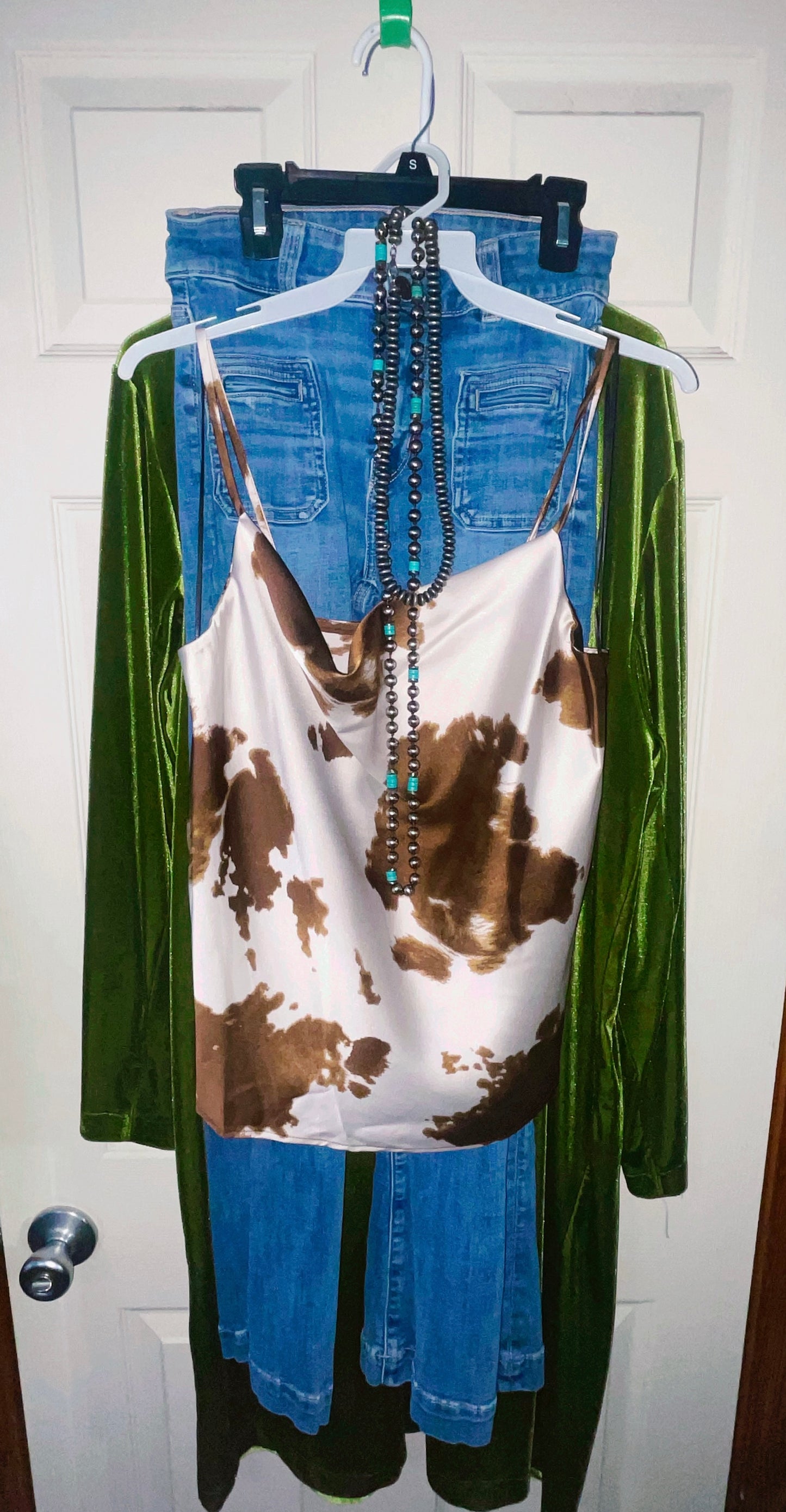 Western Cow Print Silky Tank Top