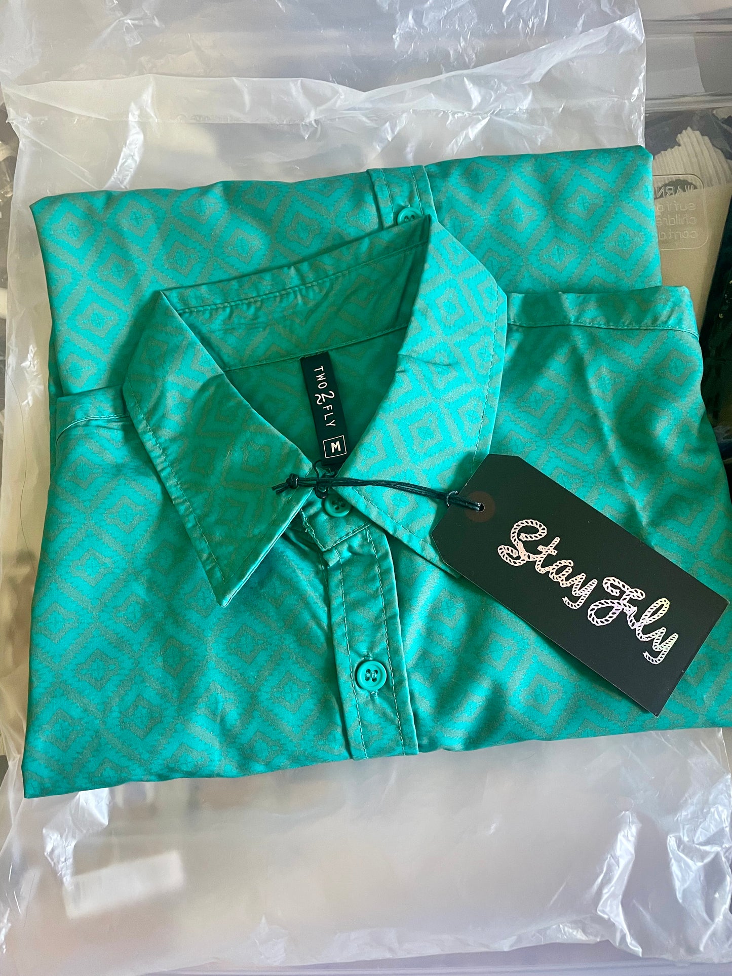 Men’s Aztec Short Sleeve Button Up