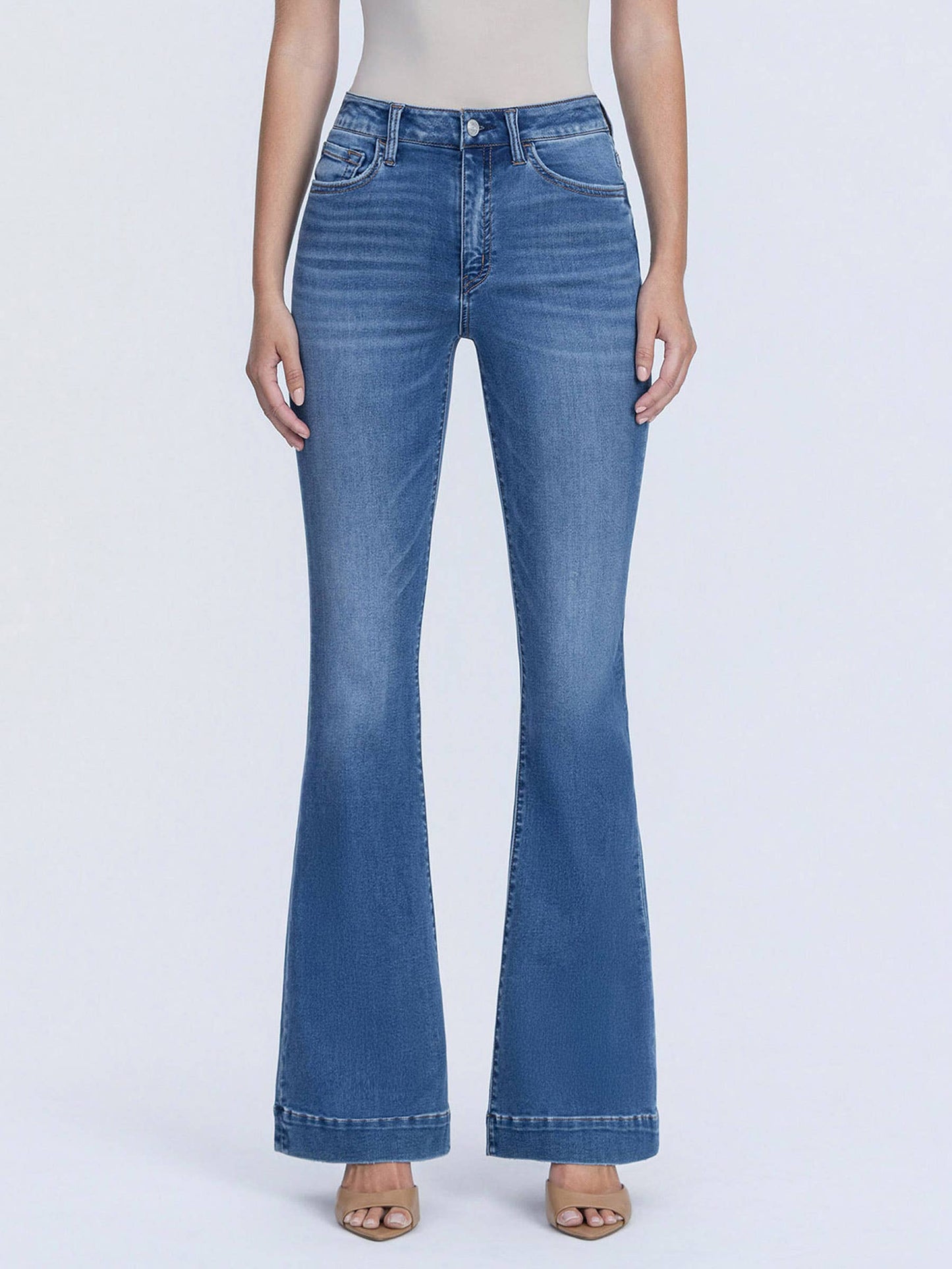 SUPER HIGH RISE TROUSER HEM JEANS