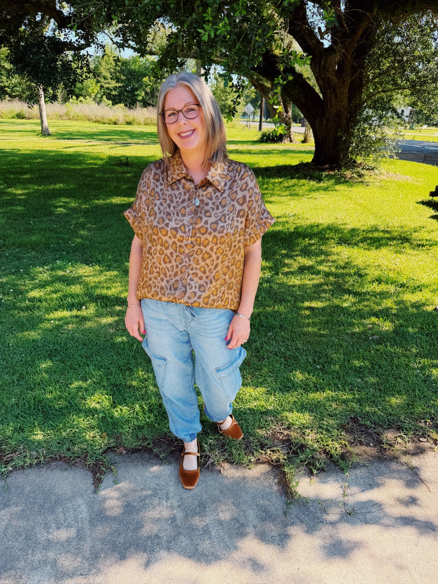 Wild About You Button Up Top