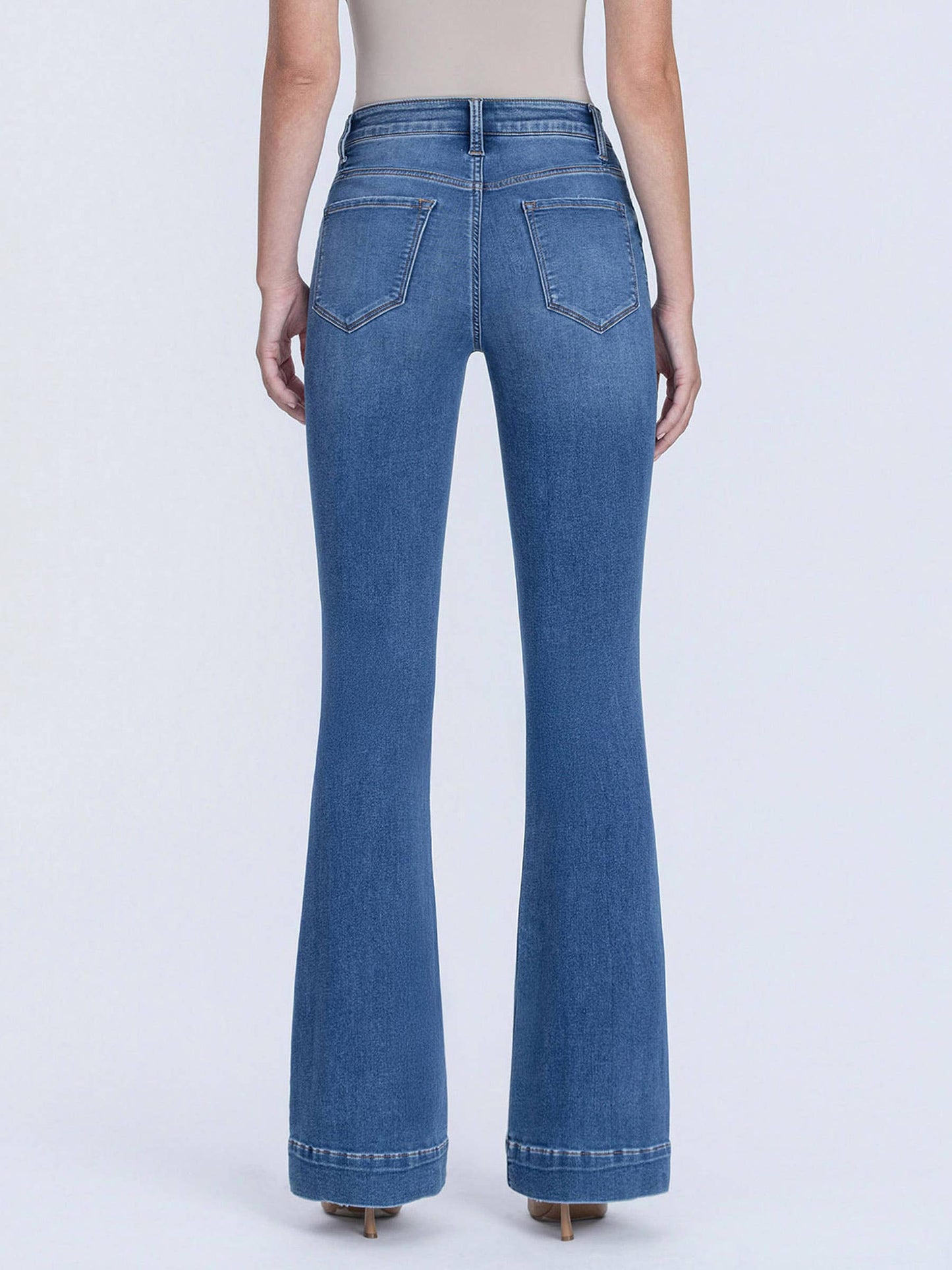 SUPER HIGH RISE TROUSER HEM JEANS