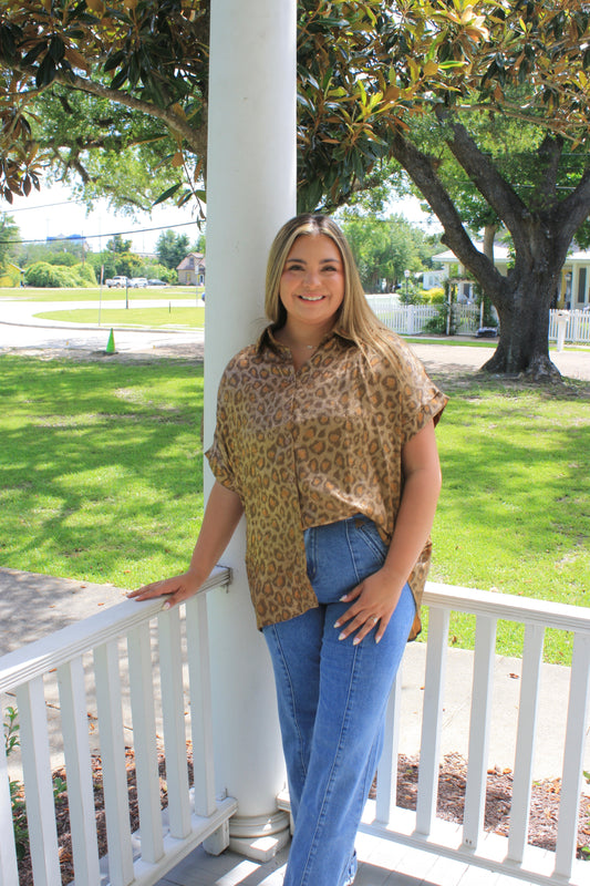 Wild About You Button Up Top