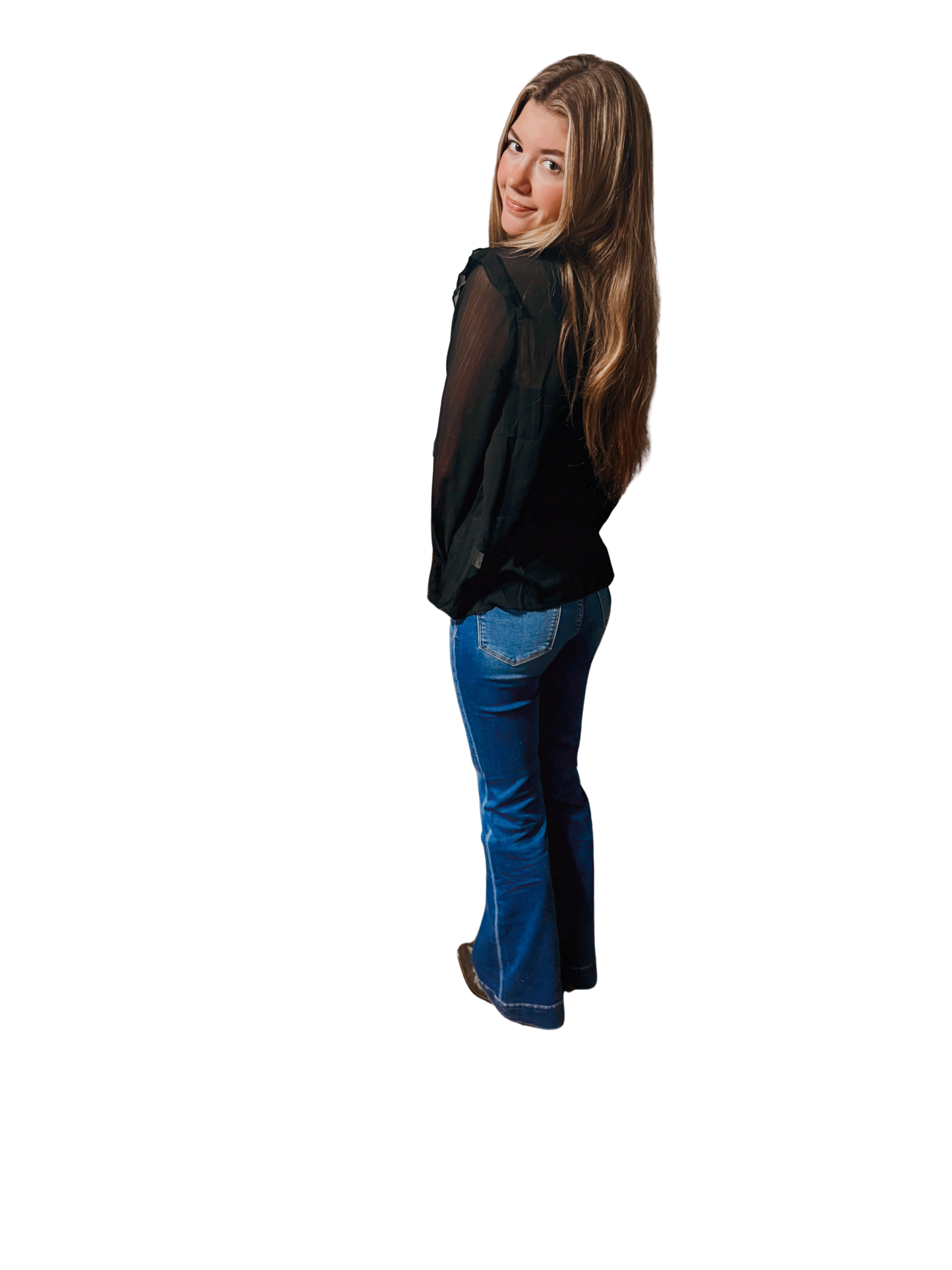 SUPER HIGH RISE TROUSER HEM JEANS