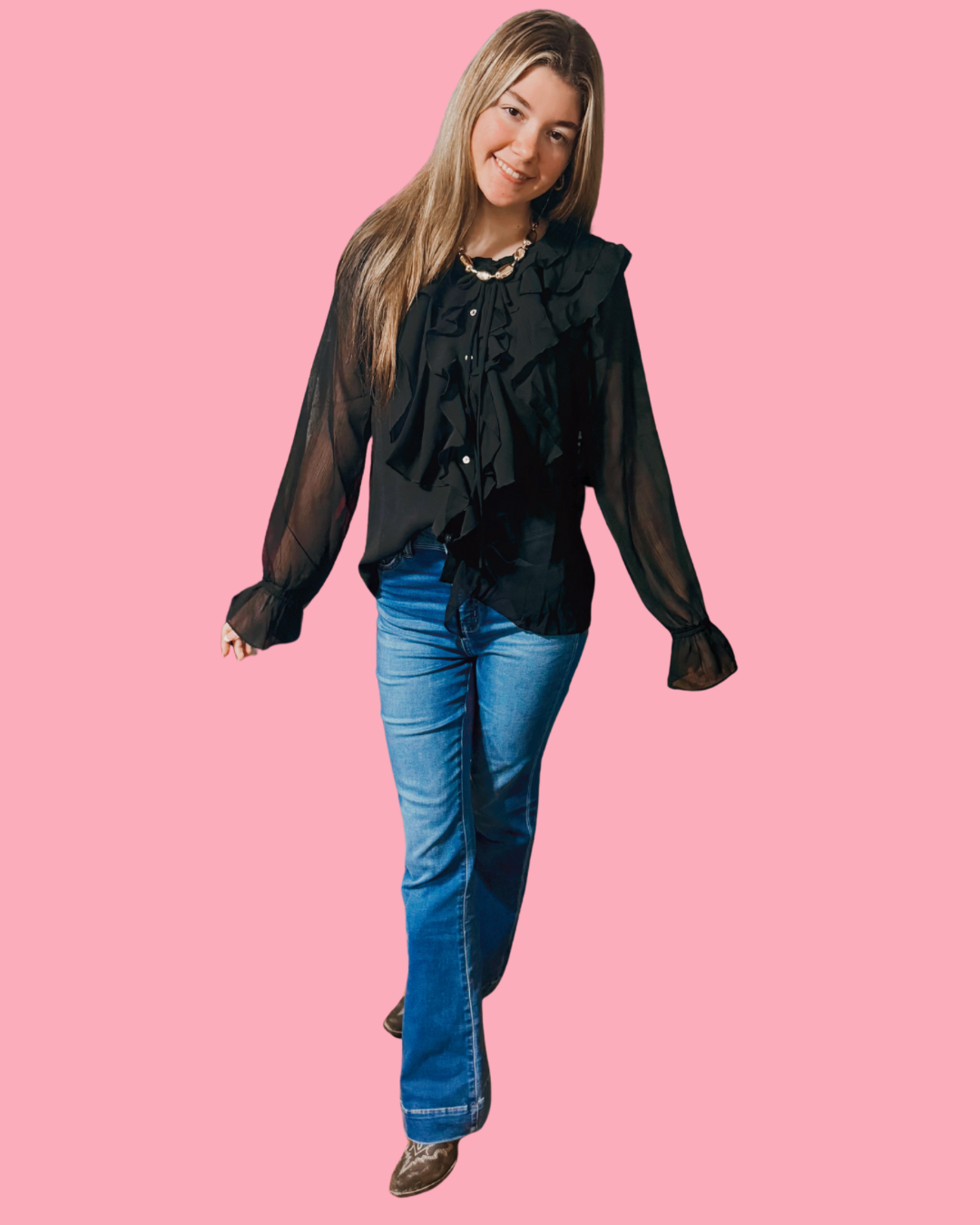 Sheer Chiffon Blouse