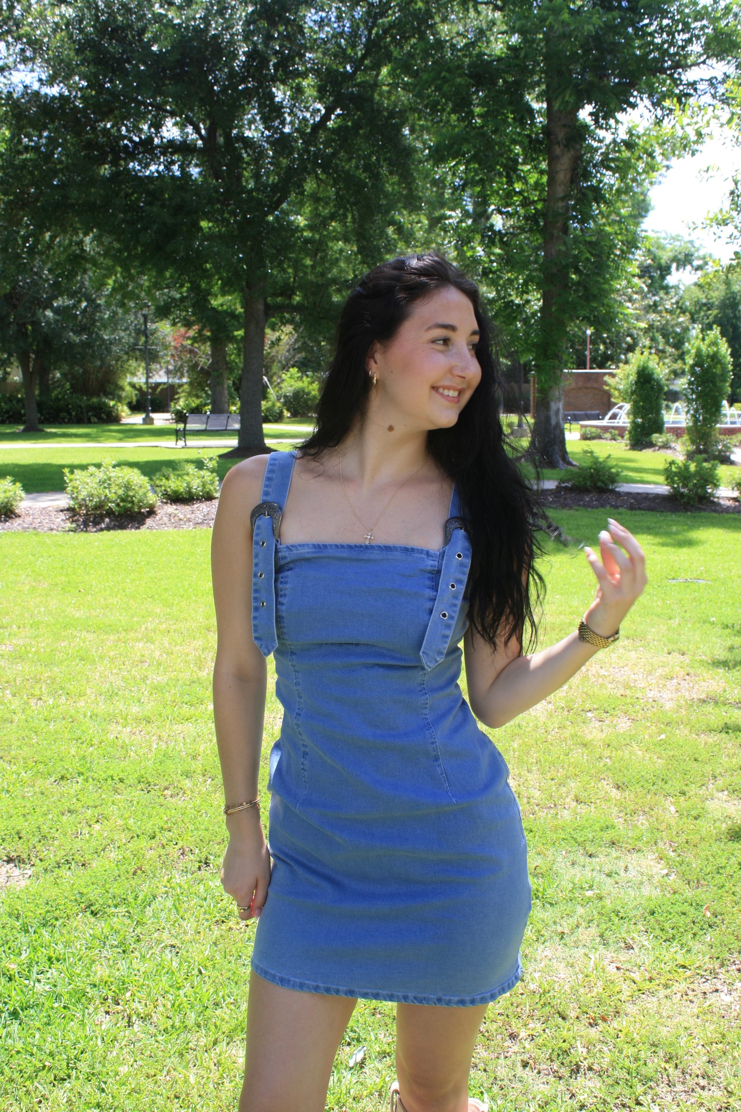 Denim Buckle Dress