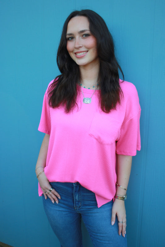 Half Sleeve Round Neckline Top