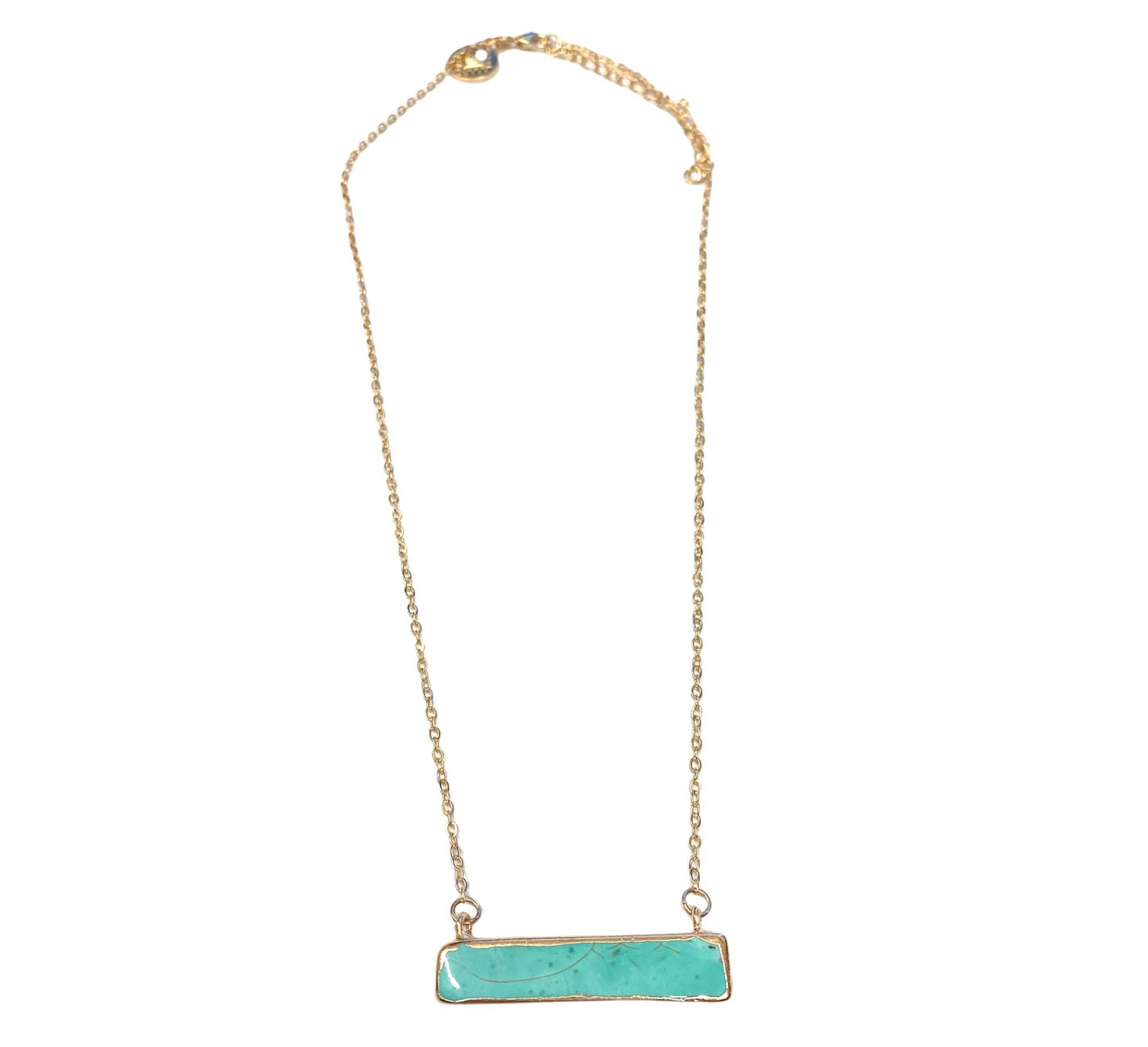 Turquoise  Bar in Gold